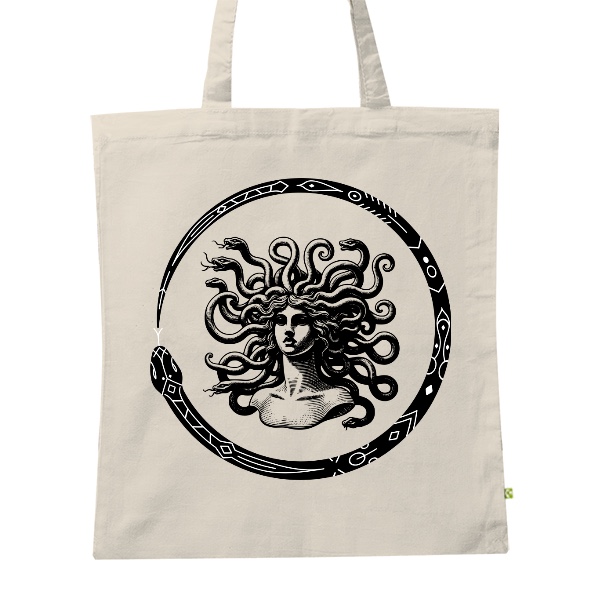 BIO plátěná taška s potiskem Medůza Tribe taška