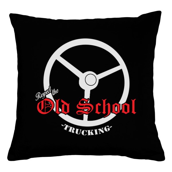 Polštář bavlněný  s potiskem Respect OLDSHOOL TRUCKING