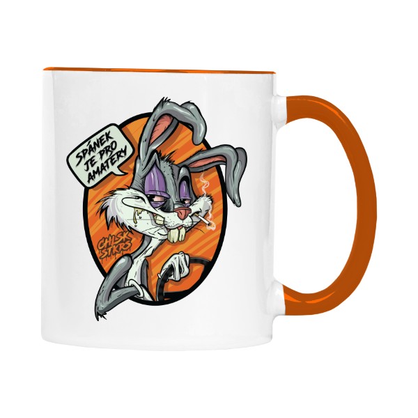 Hrnek malý barevný s potiskem Spánek je pro amatéry - stylový hrnek